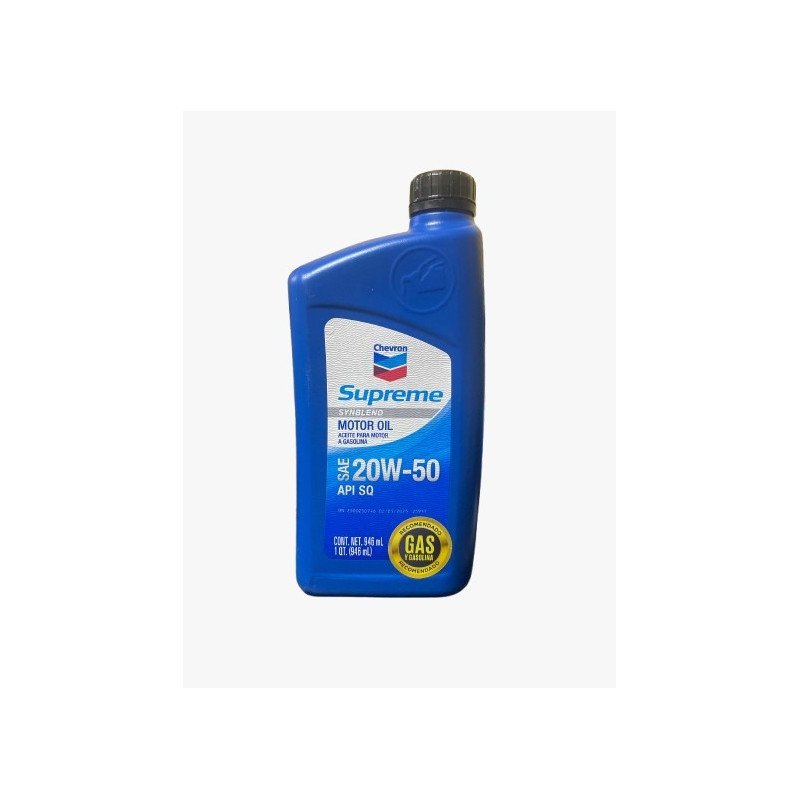 Aceite Chevron Supreme 20W-50 - Aceite Mineral para Motor de Vehículos