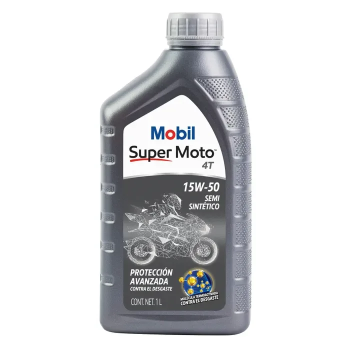 Aceite Semi-sintético Mobil 4T 15W-50 1L