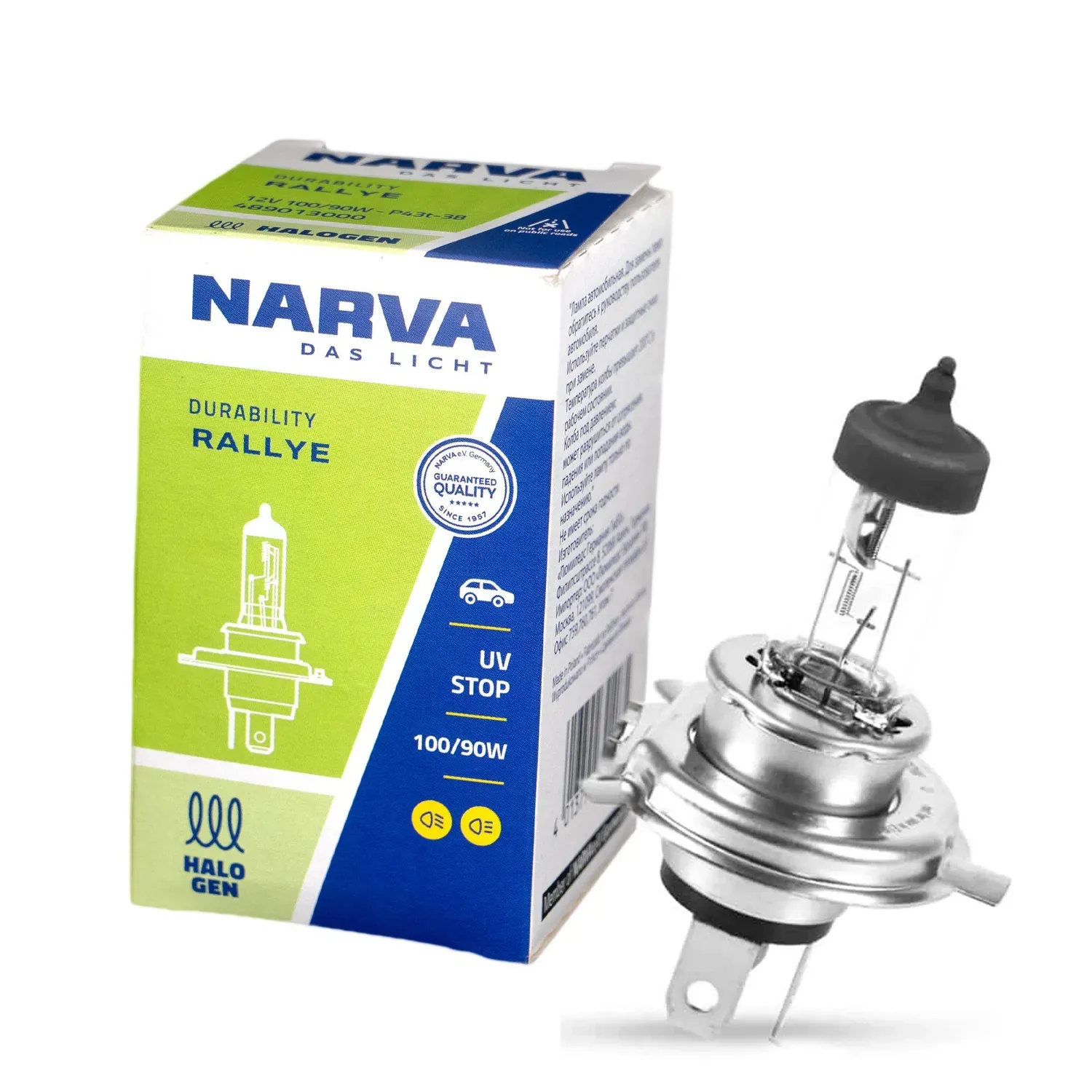 Foco Narva H4 12v 100x90w P43t